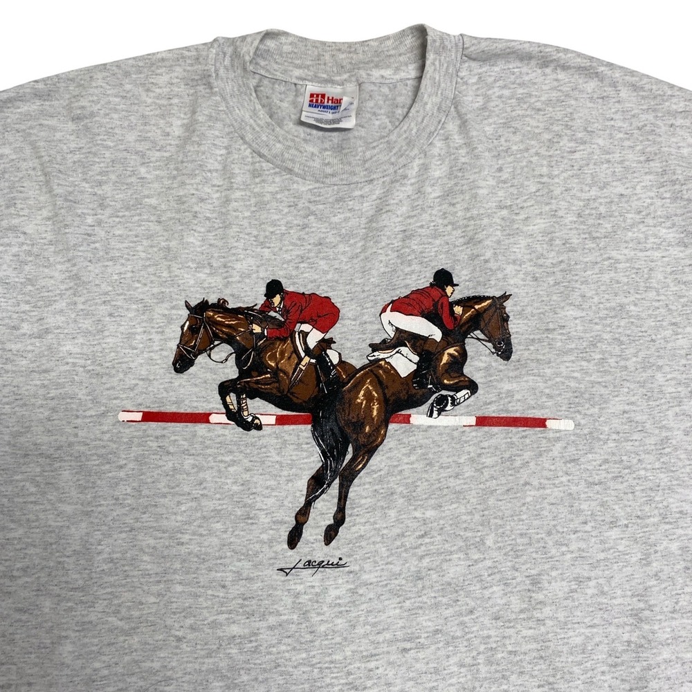 Vintage Equestrian Horse Jumping T-Shirt